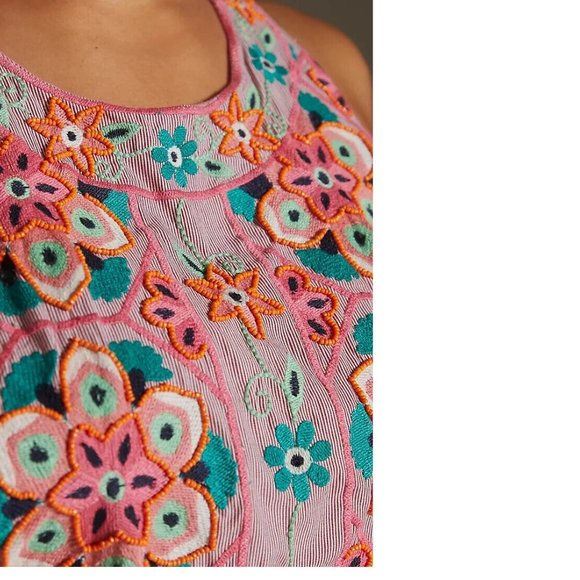 Anthropologie Embroidered & Appliqued Shift Dress - Picture 4 of 13